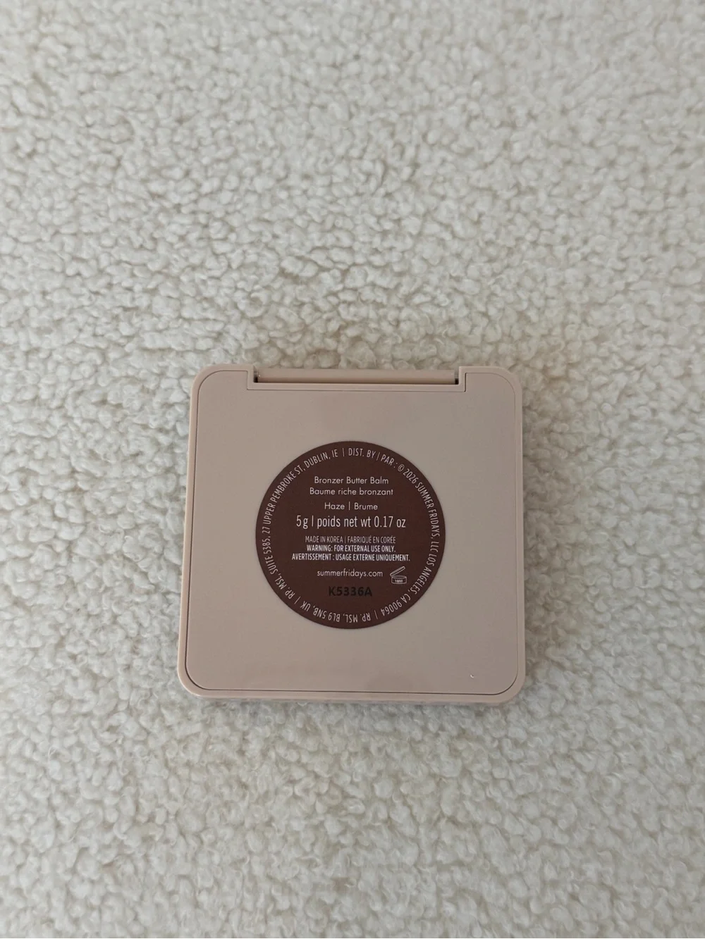 Summer Fridays Matte Bronzer Butter Balm  SHADE: HAZE
